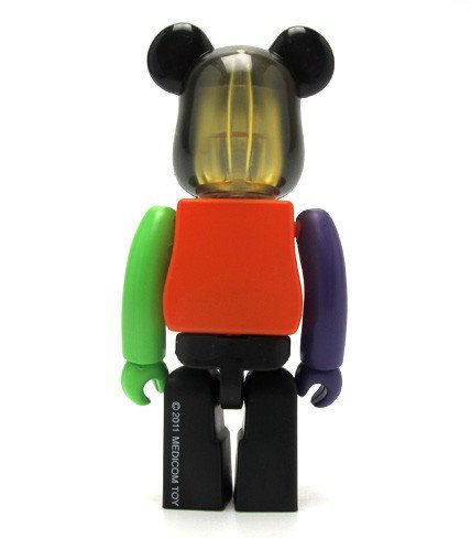 Halloween 2011 Be@rbrick 100% LED  figure, produced by Medicom Toy. Back view.