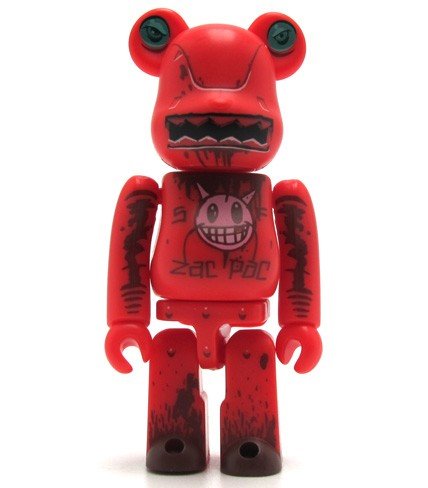 ZacPac Be@rbrick 100% figure by Jeff Soto, produced by Medicom Toy. Front view.