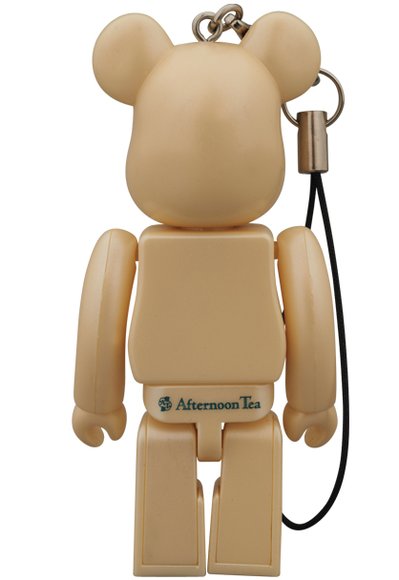 Afternoon Tea Be@rbrick 100% - Logo Ver. figure, produced by Medicom Toy. Back view.