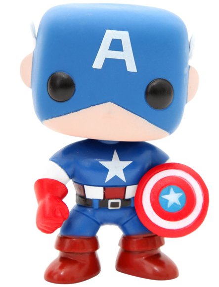 POP! Marvel - Captain America figure by Marvel, produced by Funko. Front view.