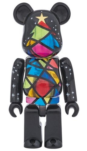 2016 Xmas Stained-glass tree Ver. BE@RBRICK figure, produced by Medicom Toy. Front view.