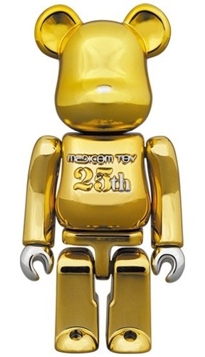 25th Anniversary Model BE@RBRICK 100％ figure, produced by Medicom Toy. Front view.