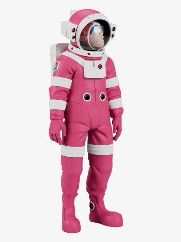 2D: Space Suit figure by Jamie Hewlett, produced by Superplastic. Front view.