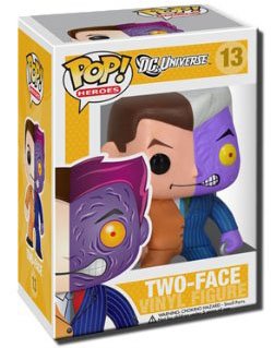 POP! Heroes Two-Face  figure by Dc Comics, produced by Funko. Packaging.
