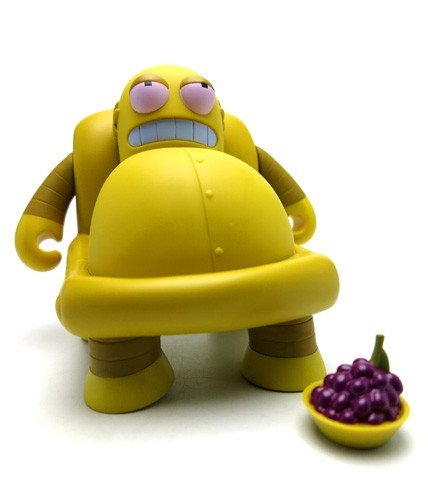 Hedonism Bot figure by Matt Groening, produced by Kidrobot. Front view.