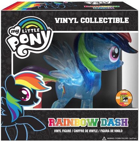 My Little Pony - Rainbow Dash, SDCC 2013 figure, produced by Funko. Packaging.