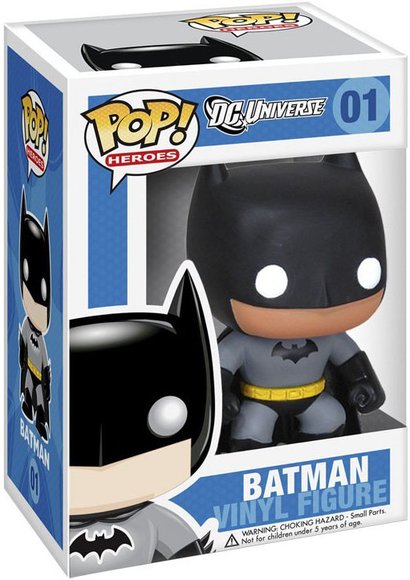 POP! Heroes - Batman figure by Dc Comics, produced by Funko. Packaging.