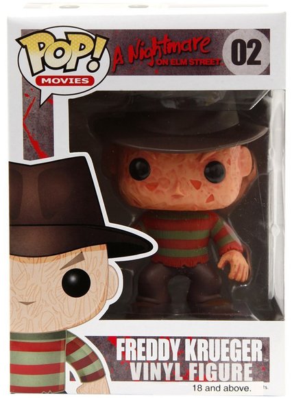 POP! Movies - Freddy Krueger figure by Funko, produced by Funko. Packaging.