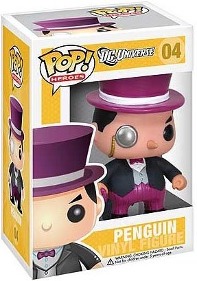 POP! Heroes - Penguin figure by Dc Comics, produced by Funko. Packaging.