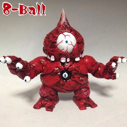 8-Ball figure by Radioactive Uppercut, produced by Radioactive Uppercut. Front view.