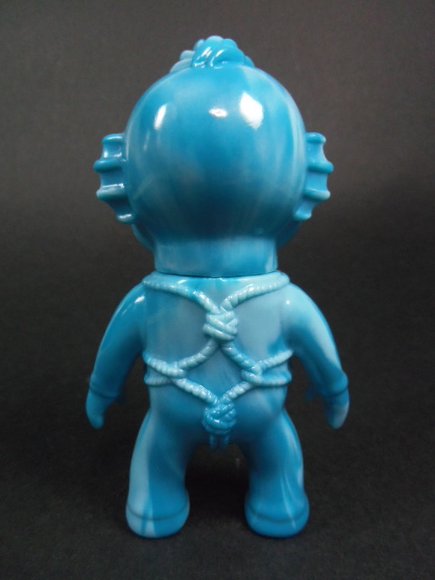 Drunk Seijin - Lucky Bag 11 Blue Marble figure by Katope, produced by Super7. Back view.