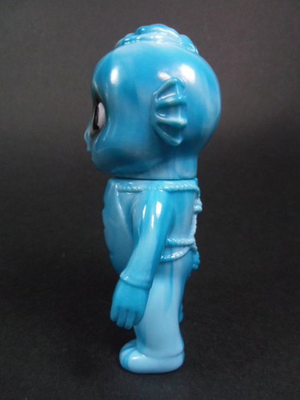 Drunk Seijin - Lucky Bag 11 Blue Marble figure by Katope, produced by Super7. Side view.