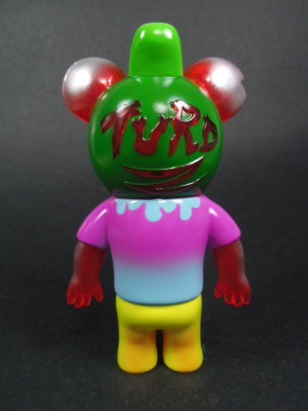 Le Turd figure by Le Merde, produced by Super7. Back view.