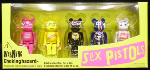 Sex Pistols Be@rbricks 100% Set   figure, produced by Medicom Toy. Packaging.