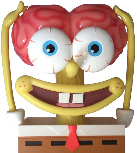 SpongeBrain SquarePants figure by Unbox Industries, produced by Unbox Industries. Detail view.
