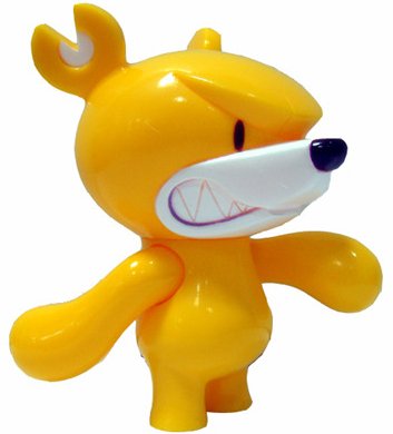 Baby KnuckleBear (ベビーナックルベア) - Yellow figure by Touma, produced by Wonderwall. Side view.