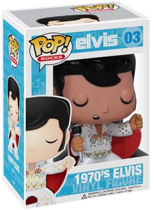 POP! Rocks - 1970s Elvis  figure by Funko, produced by Funko. Packaging.