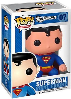POP! Heroes - Superman figure by Dc Comics, produced by Funko. Packaging.
