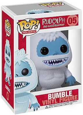 POP! Holidays - Bumble figure by Funko, produced by Funko. Packaging.