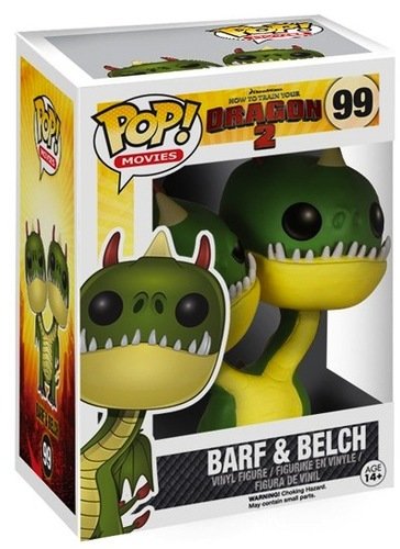 POP! How to Train Your Dragon 2 - Barf & Belch figure by Funko, produced by Funko. Packaging.