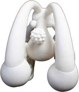 Blank White Grabbit figure by Touma, produced by Play Imaginative. Back view.