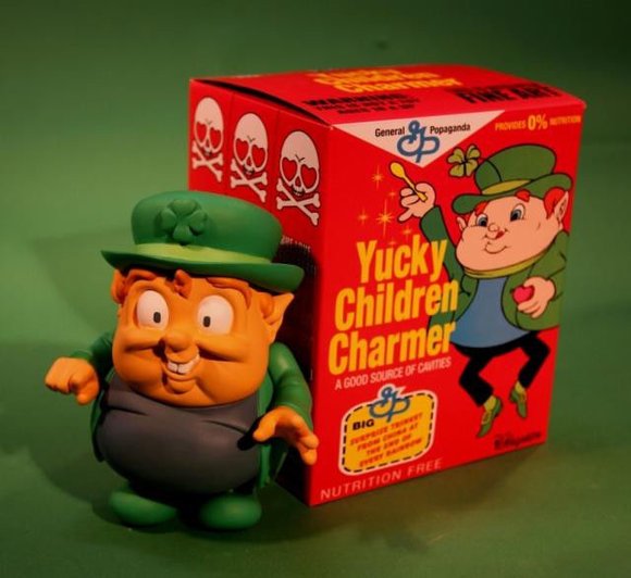 Yucky Children Charmer: Magically Nutritious! figure by Ron English, produced by Popaganda. Packaging.