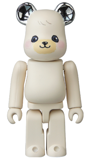 A BEAR CUB ICE - BE@RBRICK 100% figure, produced by Medicom. Front view.