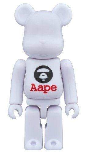 AAPE BY A BATHING APE (R) BE@RBRICK 100% figure, produced by Medicom Toy. Front view.