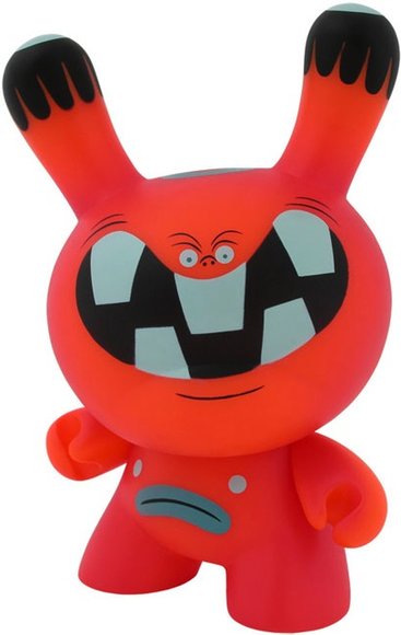 Acid Head Dunny figure by Tim Biskup, produced by Kidrobot. Front view.
