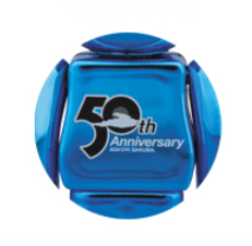Adachi Gakuen 50th Anniversary (Blue Metallic) figure, produced by Medicom Toy. Back view.