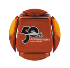 Adachi Gakuen 50th Anniversary (Orange Metallic) figure, produced by Medicom Toy. Back view.