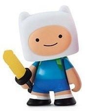 Adventure Time 3 Mini Series - Finn figure, produced by Kidrobot. Front view.