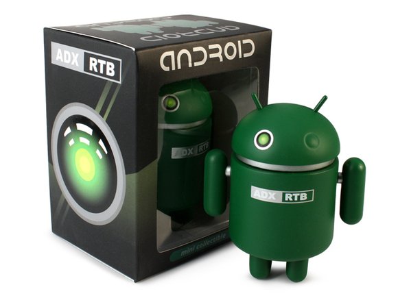 ADX-RTB Android figure by Andrew Bell, produced by Dyzplastic. Packaging.