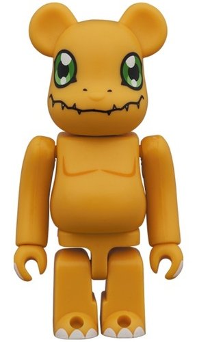 Agumon BE@RBRICK 100% figure, produced by Medicom Toy. Front view.