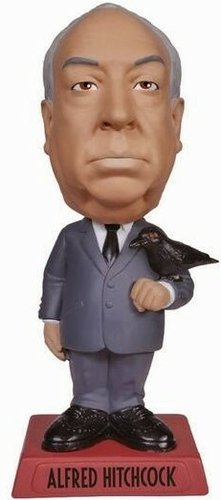 Alfred Hitchcock Wacky Wobbler figure by Funko, produced by Funko. Front view.