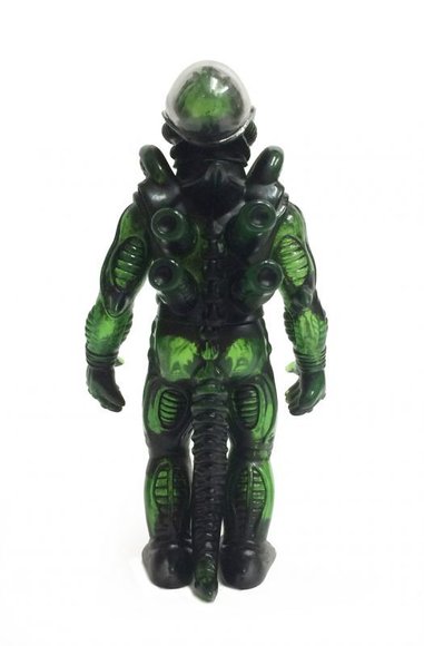 Alien (Green Version) figure by Secret Base X Super7, produced by Super7 X Secret Base. Back view.