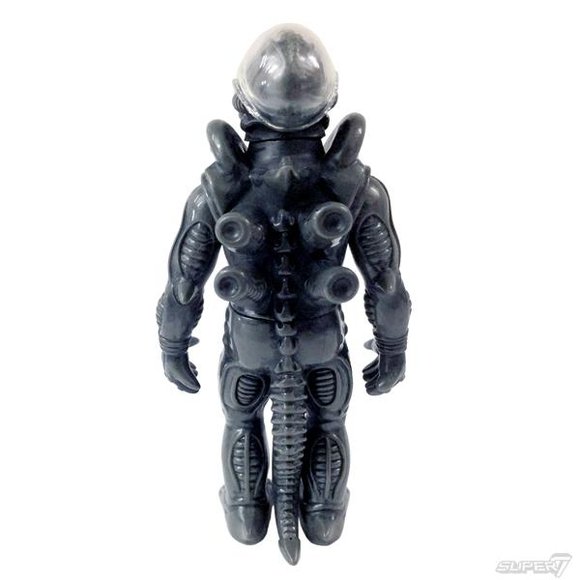 Alien (Grey Pearl Version) figure by Secret Base X Super7, produced by Super7 X Secret Base. Back view.
