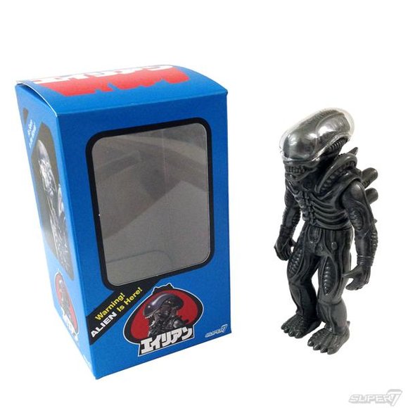Alien (Grey Pearl Version) figure by Secret Base X Super7, produced by Super7 X Secret Base. Packaging.