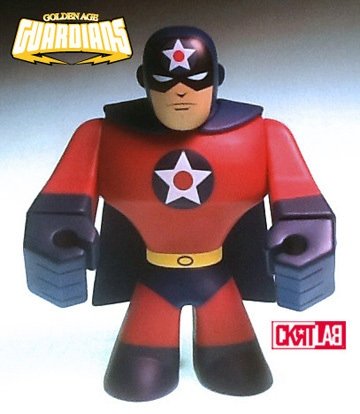AMERICAN CRUSADER - Full Color figure by Max Palisted, produced by Ckrtlab Toys. Front view.