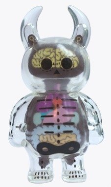Anatomy Skull Uamou - Clear  Yellow Brain figure by Ayako Takagi, produced by Uamou. Front view.