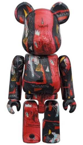 Andy Warhol × JEAN-MICHEL BASQUIAT #1 BE@RBRICK 100％ figure, produced by Medicom Toy. Front view.