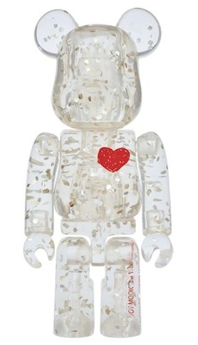 Anniversary BE@RBRICK 100% figure, produced by Medicom Toy. Front view.
