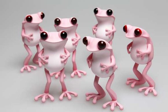 Apo Frog - Rojo : Versión Flor de Cerezo figure by Twelvedot, produced by Twelvedot. Front view.
