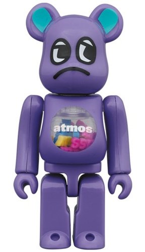 atmos × BADMOOD BE@RBRICK 100％ figure, produced by Medicom Toy. Front view.