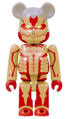 Attack on Titan - Armored Titan BE@RBRICK figure, produced by Medicom Toy. Front view.
