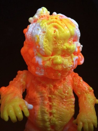 Autopsy Zombie Staple Baby - Candy Corn Puke DCON 2014 figure by Jeremi Rimel (Miscreation Toys), produced by Lulubell Toys. Front view.