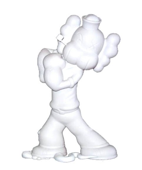 B-KAWZ White figure, produced by Necessaries Toy Foundation. Front view.