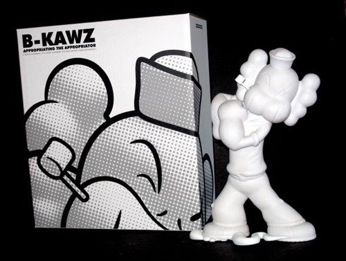 B-KAWZ White figure, produced by Necessaries Toy Foundation. Packaging.