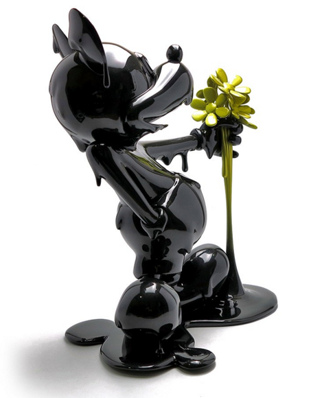 Baby Mickadek Bad Flowers figure by Ramzi Adek. Back view.