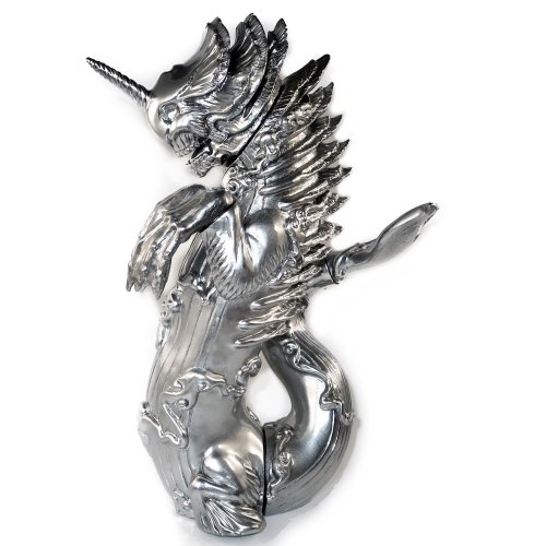 Bake-Kujira - Chrome Version figure by Candie Bolton, produced by Toy Art Gallery. Front view.